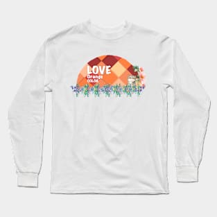 Love Flower Geometric Orange Colorful #32 Long Sleeve T-Shirt